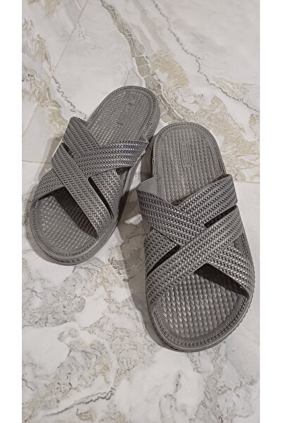 GEZER Islak Zemine Uygun Çapraz Model Erkek Ev Banyo Terliği