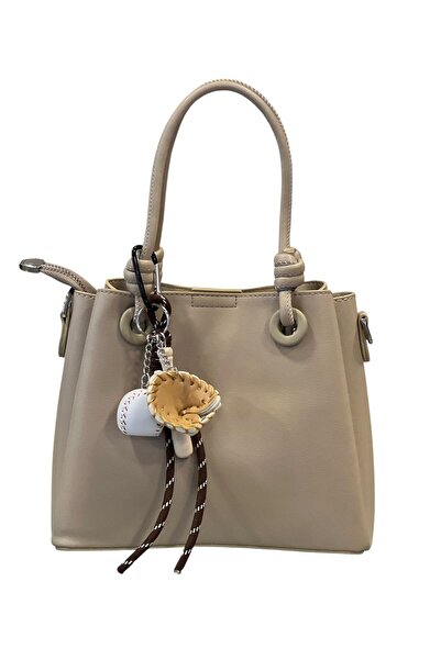 STOKS SHOES STORE Women's Charmlı Elegant Double Handle Shoulder & Hand Bag with Crossbody Strap, Suitable for Daily Use