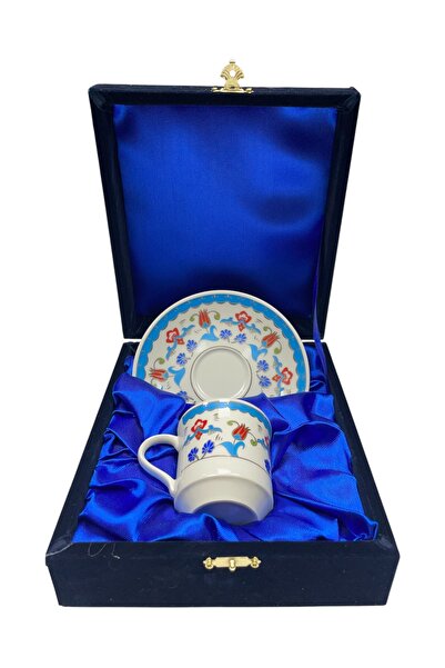 ÅLÅ OTANTİK HEDİYELİK طقم فنجان واحد مع صندوق مخملي