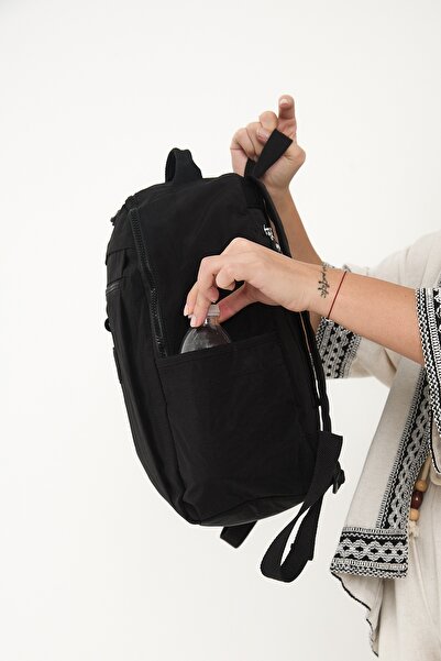 Sanmorris Multi-Pocket Women's Backpack Medium Size Casual Hv3059 Black