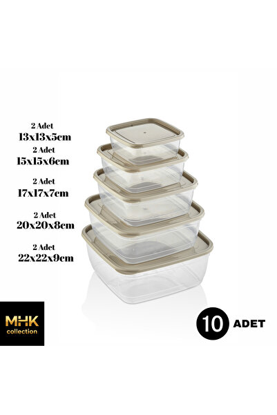 MHK Collection 10-Piece Mega Set Square Storage Container Set