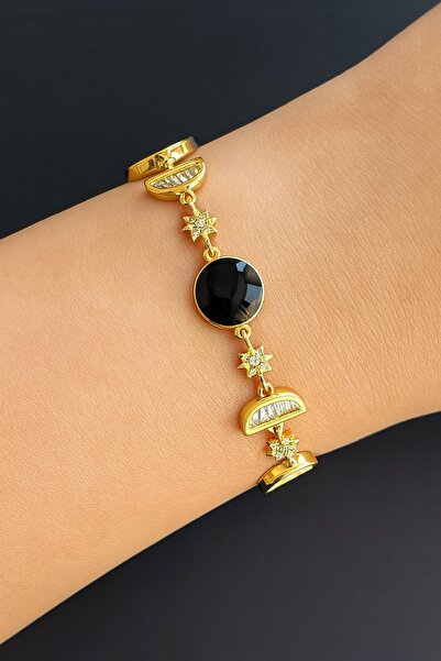 TAKIŞTIR Gold Color Stone Detailed Ysx Bracelet