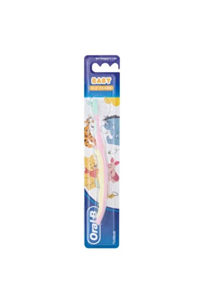 Oral-B Children's Toothbrush, Oral-B, Disney, Winnie the Pooh, 0-2 years, Extra-Soft, Pink Color