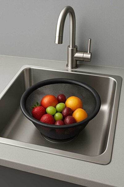 Mrt YAKUT Çelik Paslanmaz Meyve.sebze Lüx Süzgeç 22cm