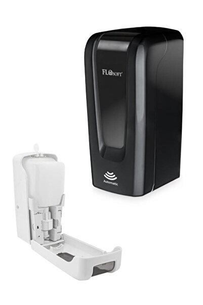 Flosoft Sensörlü Köpük Sabun Verici 1000ml, Fotoselli Otomatik Köpük Sabun Dispanseri Sabunluk F046S Siyah
