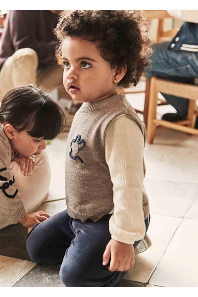 MAYORAL Winter Baby Girl 3-Piece Sweater Set - Navy Blue