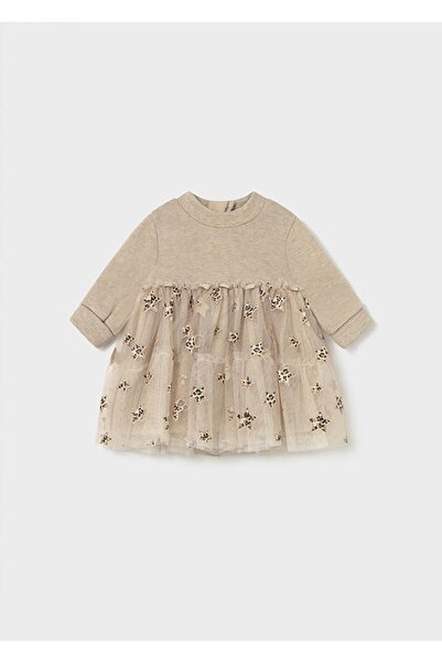 MAYORAL Kışlık Kız Bebek Elbise - Bej