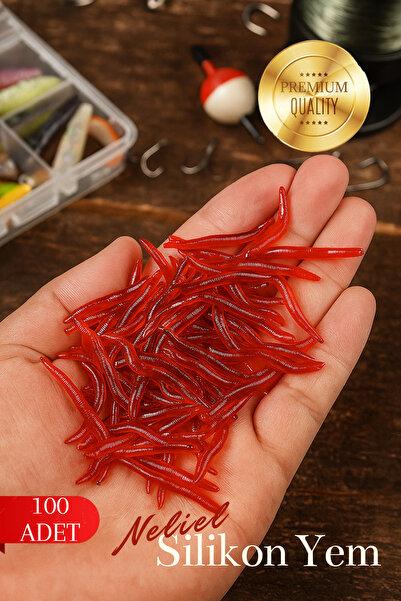100 Scented Real-Looking Silicone Artificial Worms