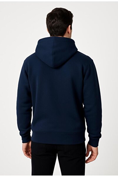 AXXEL Чоловічий синій світшот з капюшоном на блискавці - W590