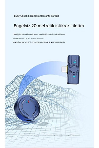 asua Kablosuz Profesyonel İkili Yayın Yaka Mikrofonu Şarj Kutulu | Mini Mıknatıs Tasarım | Uzun Pil Ömrü