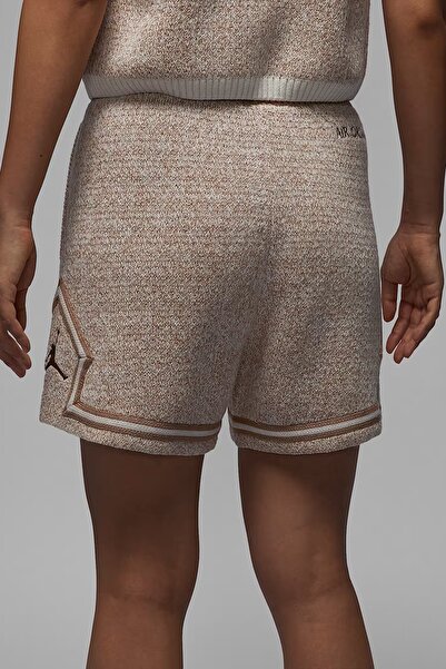 Nike Air Jordan Loose Fit Women's Knit Shorts Women's Loose Fit Knit Shorts Beige
