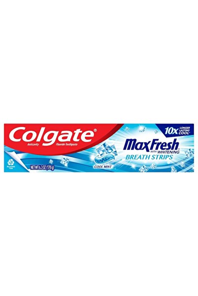 Colgate Toothpaste, Colgate, Max Fresh, Whitening Breath Strips, Mint Flavor, 178g