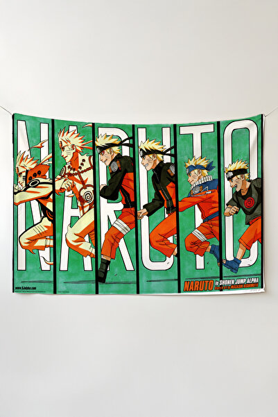 Charmbi غطاء جدار أفقي من ناروتو - قماش عالي الجودة بطابع الرسوم المتحركة، سج...