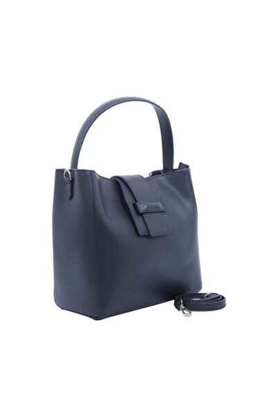 AZZURA Geantă Bailley, piele 100% naturala, bleumarin, 8057