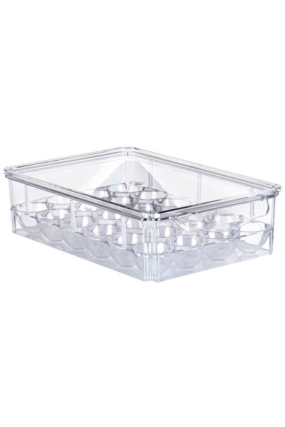 Vilde Organizer Box For 24 Eggs, Vilde, 32x21x8cm, Plastic, Transparent