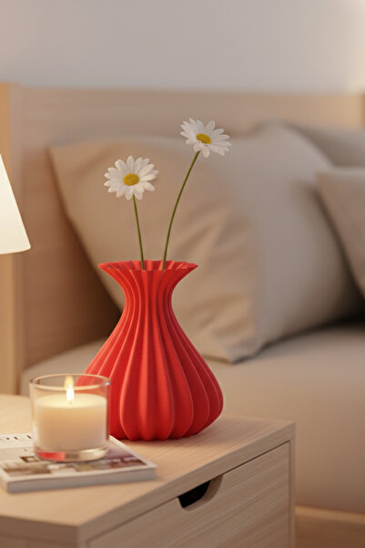 oalpo Vazo Modern Estetik 3D Baskı, Dekoratif, Bohem Siyah