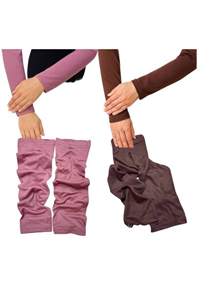 ALDAYER 2-Piece Hijab Sleeves Combed Cotton Prayer Sleeves Kol2908