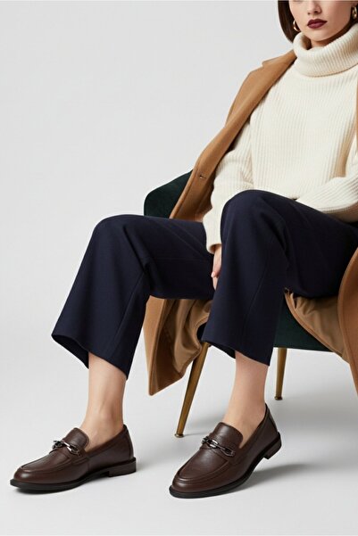 Mammamia Kadın Deri Loafer Ayakkabı D25KA-3800