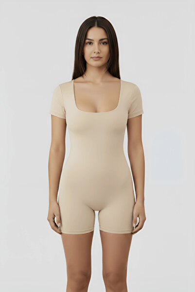 Thestiluxe Women's Short Sleeve Full Length Corset Bodysuit Full Body Shaper and Lifter