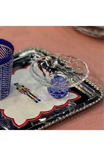 i love home glass Kristal Top Kahve Yanı Tabak 6'li Set