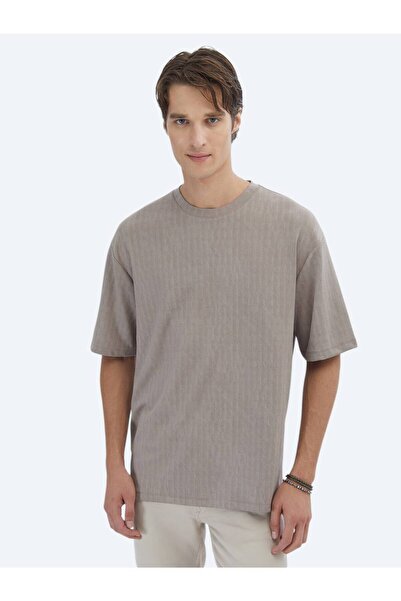 Kip Menswear Жакардова велосипедна блуза с къс ръкав и голям деколте Vison TSH-1801