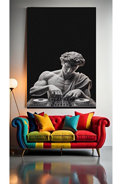özkacar DJ ANTIQUE STATUE Artă pe pânză pentru decorarea casei, perete, salon...