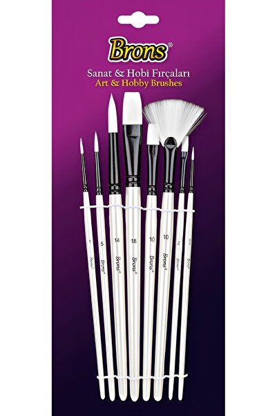 Brons 8-Piece White Brush Set 17