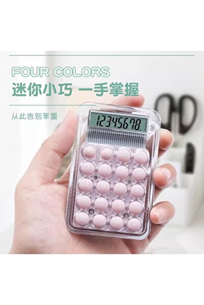 leo butik Mini Hesap Makinesi Öğrenciler için Taşınabilir Cep Ofis Hesap Makinesi 1 Adet