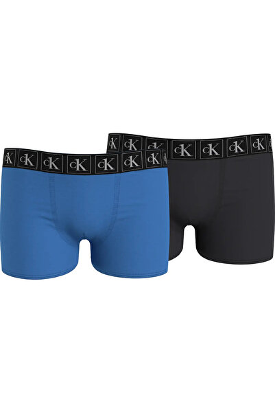 Calvin Klein 2PK TRUNK Erkek Mavi Boxer Set