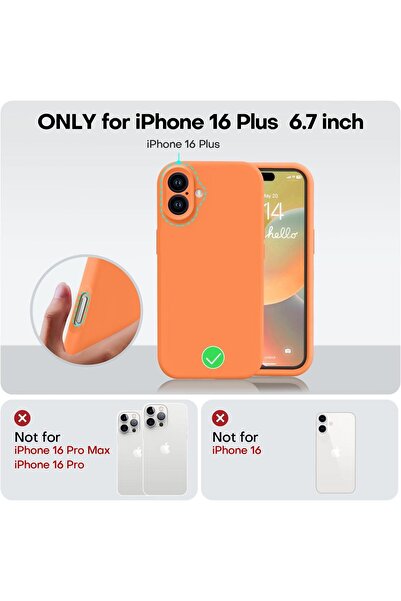Generic Compatible with iPhone 16 Plus Case – Liquid Silicone Soft Gel Protective Cover [Came