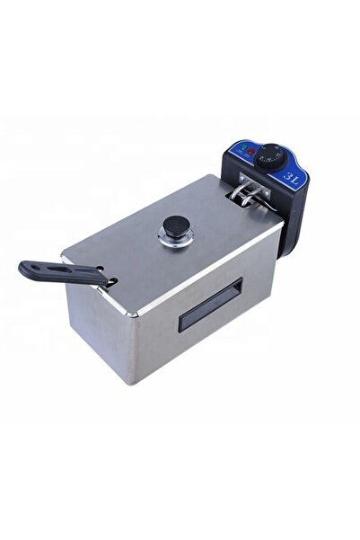 Tradeo 3L Commercial Deep Fryer with Temperature Control, Stainless Steel Mesh Basket, Professional Grade