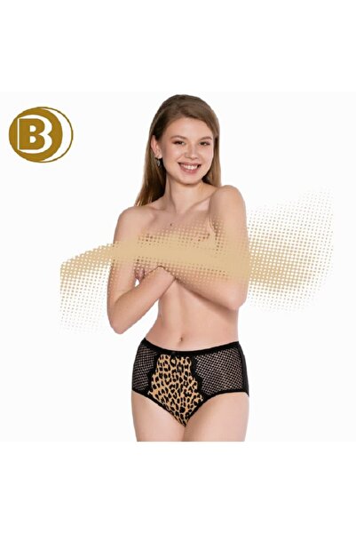 Belinay Women'S, Leopard High Waist Bato 4-Piece Panties, Black