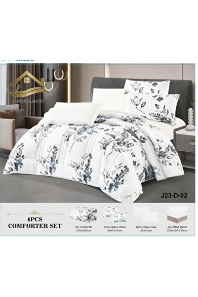 Generic Summer Bedspread for Two, 6 Pieces Printed Microfiber