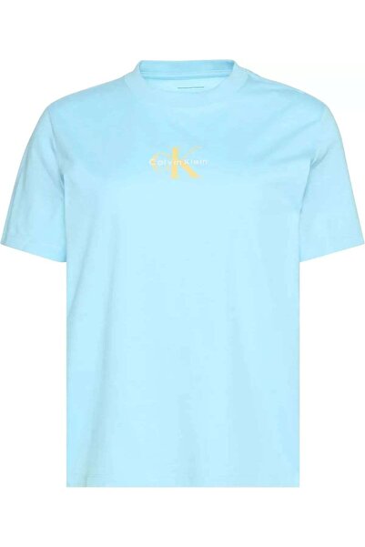 Calvin Klein SS 20s CLASSIC LOGO TEE Mavi Kadın Tişört