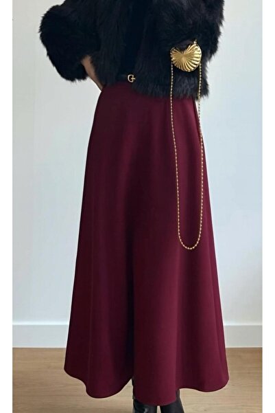 CNG MODA Puff Scuba Fabric Zippered Hijab Skirt