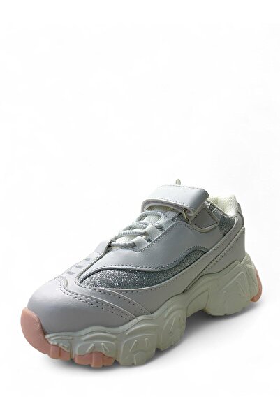 Cool Bella Ortopedik Kız Çocuk Okul Öncesi Beyaz Çiçekli Rahat Sneaker