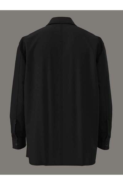 Calvin Klein LS RIPSTOP RELAXED SHIRT Siyah Erkek Tişört