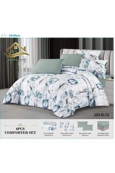 Generic Two Percale Summer Quilt Set - 6 Pieces - Microfiber