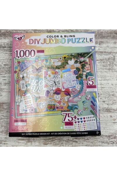 FASHION ANGELS Color & Bling DIY Jumbo Puzzle Gems Markers Craft 1000 Pcs 27x20