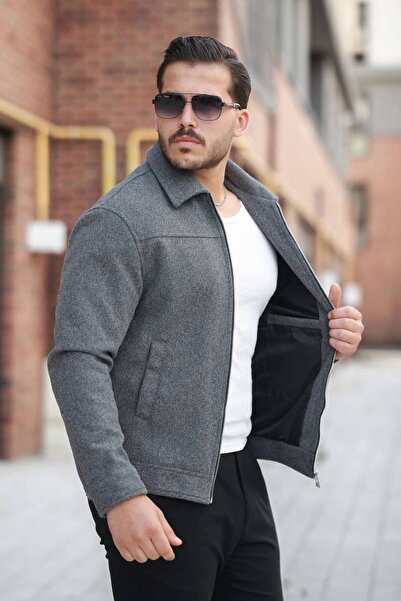 KOCCI New Season Cold-Proof Comfortable Fit Winter Men's Cashmere Jacket Coat