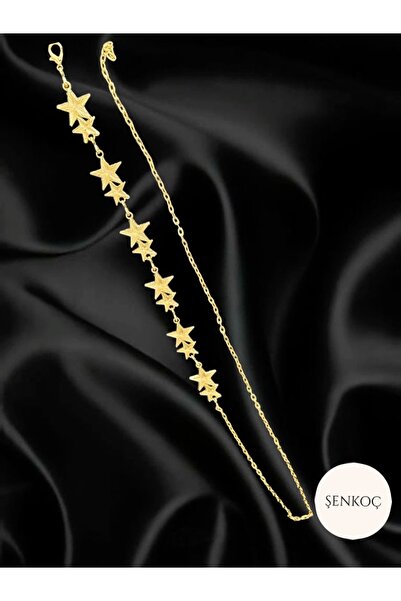 ŞENKOÇ Yıldız Tokalı Zincir Kemer Kadın Kemer Elbise Kemeri Gömlek Kemeri Ceket