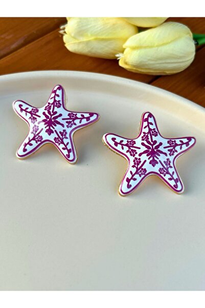 Lavin Accessoriess Pink Starfish Detailed Earrings