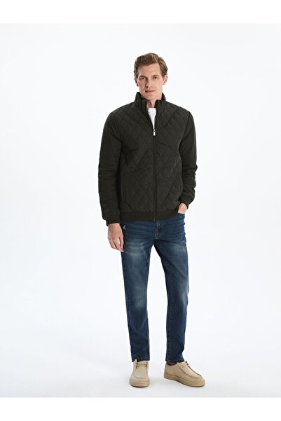 LC Waikiki Ανδρικό πλεκτό παλτό Standard Mold Stand Collar