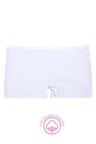 Newlilla 120 Heart Girl's Boxer 100% Cotton Pack of 10 Shorts