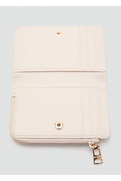 MANGO Woman Saffiano görünümlü kapaklı cüzdan