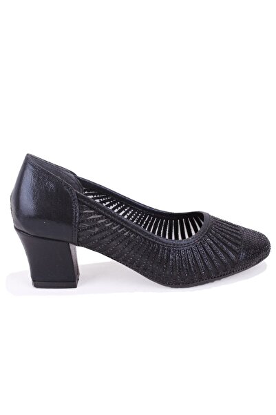 DAGOSTER Dza07-725545 Black Stone Classic Heeled Women's Shoes