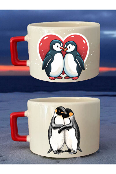 lili hediyelik كوب قهوة مطبوع عليه البطريق الحلو - هدية عيد الحب للنساء، هدية...