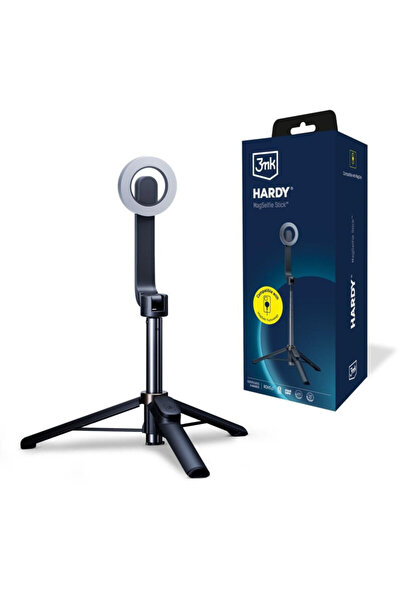 3MK Stick selfie 2 în 1 cu trepied Bluetooth, Hardy MagSelfie, negru