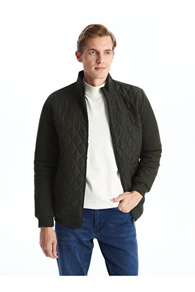 LC Waikiki Ανδρικό πλεκτό παλτό Standard Mold Stand Collar