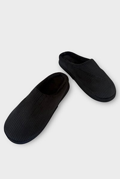 Liger Ανδρικές ελαφριές αντιολισθητικές παντόφλες σπιτιού ΜΑΥΡΕΣ